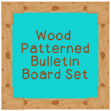 Wood Patterned Bulletin Board Borders Set Hand Drawn
