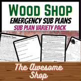 7. Woodshop Emergency Sub Plan Bundle for Middle and High School