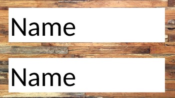 Preview of Wood Theme Name Plates