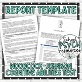 Woodcock Johnson Test of Cognitive Abilities WJ-COG Report