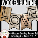 Wooden Alphabet Bunting Banner