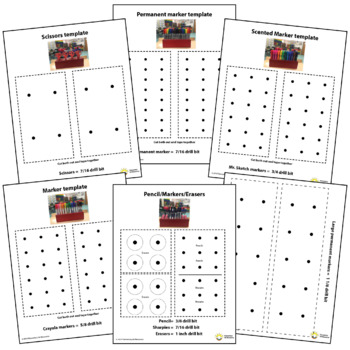 Preview of Wooden Block Templates For Organized Classroom Supplies