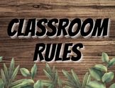 Wooden Classroom Rules Posters