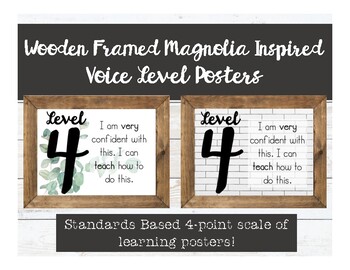 Preview of Wooden Framed Magnolia Inspired Levels of Understanding Posters