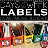 Wooden Shiplap Days of the Week Bin Labels
