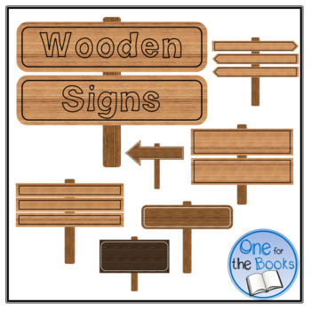 wood plank sign clipart