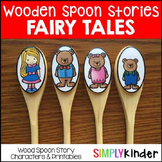 Wooden Spoon Puppets - Three Little Pigs, Little Red, Bill