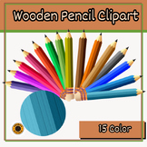 Wooden Texture Pencils Clip Art
