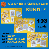 Wooden block building challenge cards Block Center Activit