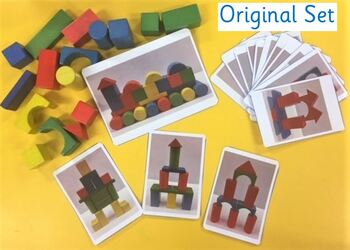 Preview of Wooden block building challenge cards for Pre-School/Kindergarten Block Center