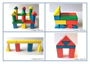 Wooden block building challenge cards for Pre-School/Kindergarten STEM ...