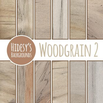 Woodgrain Digital Paper 2 / Wooden Backgrounds Clip Art Set Commercial Use