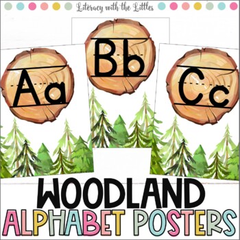 Preview of Woodland Alphabet Posters | Classroom Decor