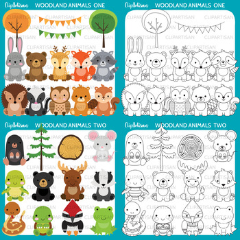 Download Woodland Animal Clip Art Bundle By Clipartisan Tpt