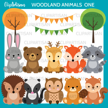 Download Woodland Animal Clip Art Baby Forest Animals By Clipartisan Tpt