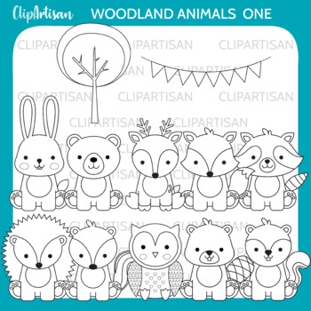 Woodland Animal Clip Art, Baby Forest Animals by ClipArtisan | TPT