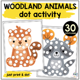 Woodland Animal Dot Marker and Dot Sticker Printable for P