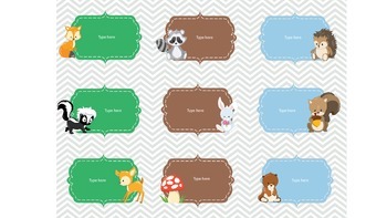 Preview of Woodland Animal Labels