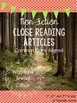 Preview of Woodland Animal Non-fiction Close Reading Passages (FREEBIE)