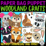 Woodland Animal Paper Bag Puppet Craft Templates