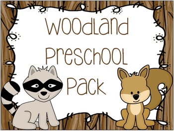 Preview of Woodland Animal Preschool Pack