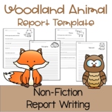Woodland Animal Research Report Template for Non-fiction Writing