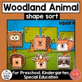 Woodland Animal Shape Sort- Preschool, Kindergarten, Speci