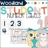 Woodland Animal Student Number Labels