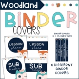 Woodland Animal Teacher Binder Covers and Spines | EDITABLE