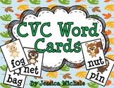 {Woodland Animal Theme} CVC Word Cards