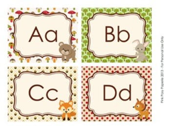 Preview of Woodland Forest Animal Word Wall Headers