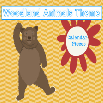 Woodland Animals Calendar Pieces by Teacher Trish | TpT