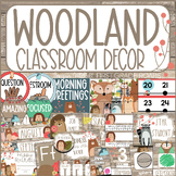 Woodland Classroom Decor Bundle Forest Animals & Rustic Theme