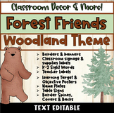 Forest Friends Woodland Theme Classroom Decor **PDF & TEXT