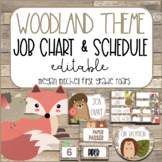 Woodland Animals Classroom Decor Job Chart & Schedule