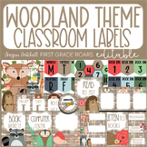 Woodland Animals Classroom Decor Theme Labels & Toolkit