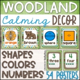 Woodland Animals Classroom Decor Shape, Number, and Color Posters