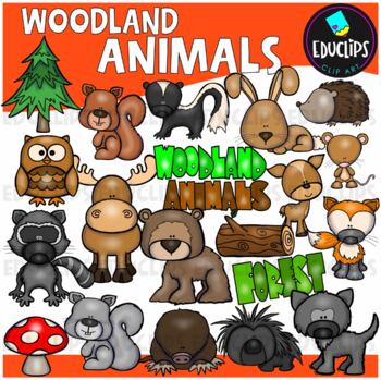 Preview of Woodland/Forest Animals Clip Art Set {Educlips Clipart}