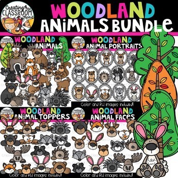 Preview of Woodland Animals Clipart Bundle {Woodland Animals Clipart}