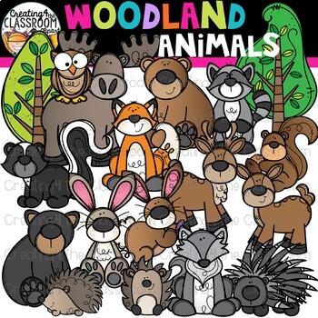 Preview of Woodland Animals Clipart  {Forest Animals Clipart}