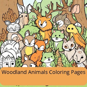 Woodland Animals Coloring Pages by WonderTech World | TPT