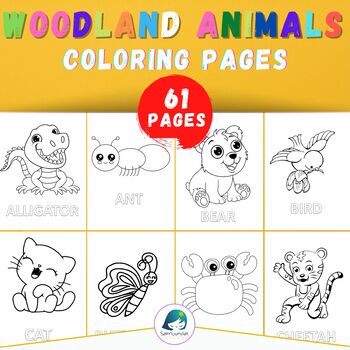 Woodland Coloring Book Adult Coloring Book 30 Pages Forest