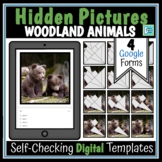 Woodland Animals Editable Hidden Picture Digital Google Fo