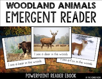 Preview of Woodland Animals Emergent Reader
