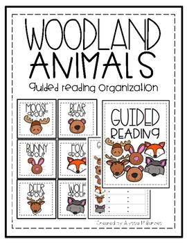 Preview of Woodland Animals Guided Reading Small Groups Organization