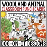 Woodland Animals Punch Cards Print and Digital Token Boards