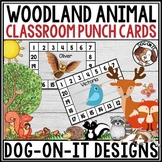 Woodland Animals Punch Cards Print and Digital Token Boards