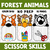 Woodland Animals Trace and Cut Activities & Coloring pages