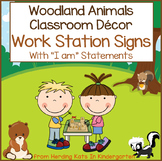 Woodland Animals Work Station Signs