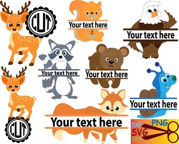 Download Woodland Animals Deer Eps Svg Dxf School Reward Cutting Cut Logo Monogram 25s